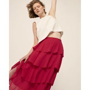Club Monaco Radlee tiered ruffle midi skirt (6)